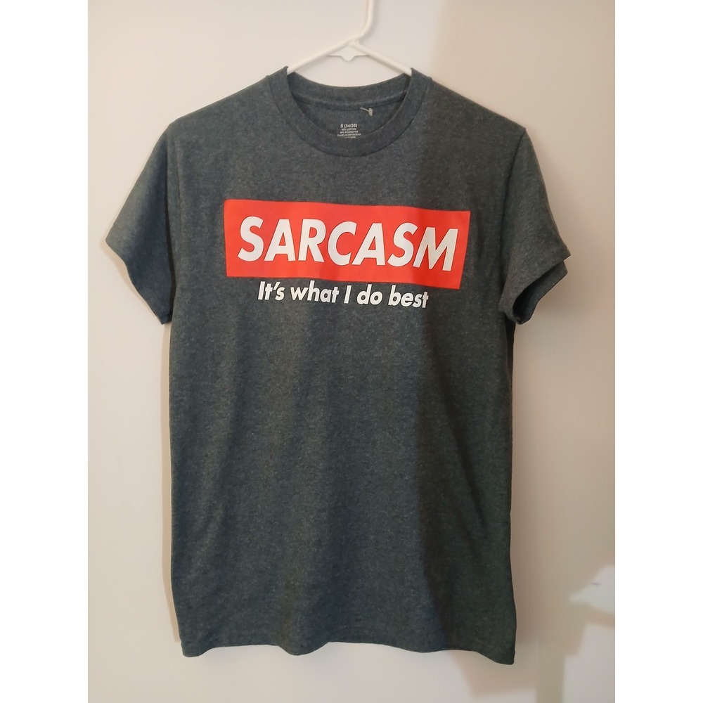 Sarcasm Its What I Do Best Graphic T-Shirt Mens Small Charcoal Grey Funny Tee